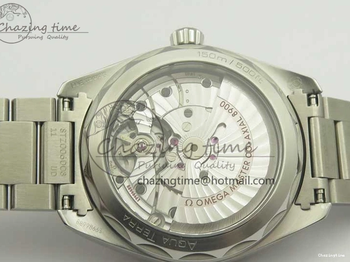 0721 Aqua Terra 150M Master Chronometers VSF 1:1 Best Edition Black Dial SS Hand on SS Bracelet A8900 Super Clone Functional 8009